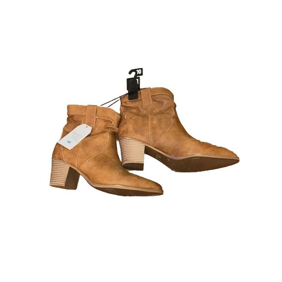 Time & Tru Women’s Western Slouch Boots Size 10 Cognac - Picture 3 of 3